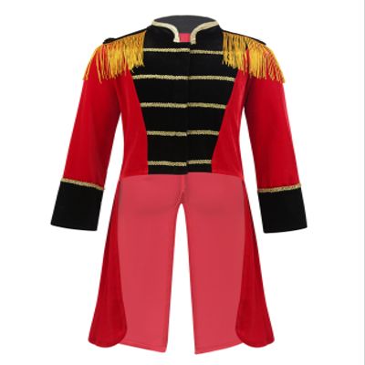 Manyakai Kids Boys Girls Circus Ringmaster Tailcoat Jacket Carnival Party Fancy Dress up Red 16 Years
