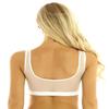 Agoky Women's Wide Strap Mesh Pullover Sports Bra Breathable Yoga Tank Cami Running Vest White 4X-Large view 4