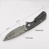 PUWANGDA Pocket Folding Knife Tactical Knife for Camping Hunting Hiking, with 7Cr17 Stainless Steel, with Titanium Coated Blade + Safety Liner-Lock + Belt Clip, WSteel Handle view 2