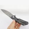 PUWANGDA Pocket Folding Knife Tactical Knife for Camping Hunting Hiking, with 7Cr17 Stainless Steel, with Titanium Coated Blade + Safety Liner-Lock + Belt Clip, WSteel Handle view 3