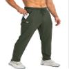 G Gradual Men's Sweatpants with Zipper Pockets Tapered Joggers for Men Athletic Pants for Workout, Jogging, Running (Olive Green, XX-Large) view 1