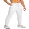 G Gradual Men's Sweatpants with Zipper Pockets Tapered Joggers for Men Athletic Pants for Workout, Jogging, Running (White, Medium) view 2