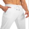 G Gradual Men's Sweatpants with Zipper Pockets Tapered Joggers for Men Athletic Pants for Workout, Jogging, Running (White, Medium) view 4