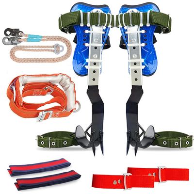 GothicBride Tree Climbing Spikes Set, 304 Stainless Steel Tree Climbing Tool Set Adjustable Tree Climbing Spike 2 Gears with Non-Slip Pedal for Outdoor Activities