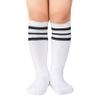 Durio Toddler Knee High Socks Soft Girls Knee High Socks for Toddler Girls Cute Toddler Kids Tube Socks 01 White w Black view 1