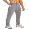 G Gradual Men's Sweatpants with Zipper Pockets Tapered Joggers for Men Athletic Pants for Workout, Jogging, Running (Light Grey, XX-Large) view 1