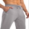 G Gradual Men's Sweatpants with Zipper Pockets Tapered Joggers for Men Athletic Pants for Workout, Jogging, Running (Light Grey, XX-Large) view 4