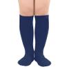 Durio Toddler Knee High Socks Soft Girls Knee High Socks for Toddler Girls Cute Toddler Kids Tube Socks 01 Pure Navy view 1