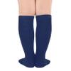 Durio Toddler Knee High Socks Soft Girls Knee High Socks for Toddler Girls Cute Toddler Kids Tube Socks 01 Pure Navy view 3