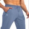 G Gradual Men's Sweatpants with Zipper Pockets Tapered Joggers for Men Athletic Pants for Workout, Jogging, Running (Slate Blue, Small) view 4
