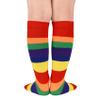 Durio Kids Rainbow Socks Cute Toddler Knee High Socks Soft Girls Knee High Socks for Toddler Girls 01 Rainbow view 3