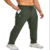 G Gradual Men's Sweatpants with Zipper Pockets Tapered Joggers for Men Athletic Pants for Workout, Jogging, Running (Olive Green, Large) view 1