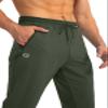 G Gradual Men's Sweatpants with Zipper Pockets Tapered Joggers for Men Athletic Pants for Workout, Jogging, Running (Olive Green, Large) view 3