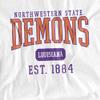 Northwestern State University Official Est. Date Unisex Adult T Shirt,White, 4X-Large view 2
