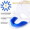 BBTO 6 Pcs Youth Kids Mouth Guard for Sports, Boys Girls Mouth Guard with Case, Mouthguard for Wrestling Boxing Basketball Hockey Football(Classic Style,Blue) view 2