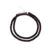 A&M Natural Black Spinel Faceted Round 925 Sterling Silver Rope Necklace With Adjustable Chain, Black Spinel Beaded Necklace, Beautiful Black Spinel Beaded Necklace Jewelry, Handmade Black Spinel Necklace, Black Spinel Beads Necklace view 1