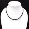 A&M Natural Black Spinel Faceted Round 925 Sterling Silver Rope Necklace With Adjustable Chain, Black Spinel Beaded Necklace, Beautiful Black Spinel Beaded Necklace Jewelry, Handmade Black Spinel Necklace, Black Spinel Beads Necklace view 2
