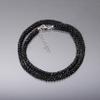 A&M Natural Black Spinel Faceted Round 925 Sterling Silver Rope Necklace With Adjustable Chain, Black Spinel Beaded Necklace, Beautiful Black Spinel Beaded Necklace Jewelry, Handmade Black Spinel Necklace, Black Spinel Beads Necklace view 4