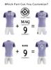 ORKY Men Soccer Jersey, Custom Made Name Number Shirt for Youth Season Tournament, Quick Dry Training Camp Team Uniform(Light Purple XL) view 3
