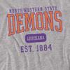 Northwestern State University Official Est. Date Unisex Adult T Shirt,Athletic Heather, 4X-Large view 2