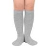 Durio Toddler Knee High Socks Soft Girls Knee High Socks for Toddler Girls Cute Toddler Kids Tube Socks 01 Pure Grey view 1