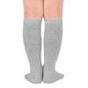 Durio Toddler Knee High Socks Soft Girls Knee High Socks for Toddler Girls Cute Toddler Kids Tube Socks 01 Pure Grey view 3