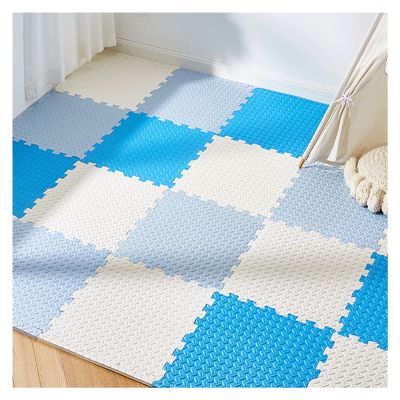 AYLYHD Interlocking EVA Foam Floor Mats and Edges, Gym Playmat Tiles Childrens Play Area Flooring Set, 16 Sizes, 4 Colors (Color : A, Size : 30x30x1.2cm-24pcs)