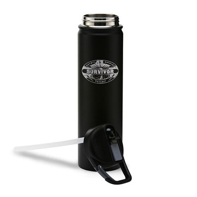 CBS Survivor Season 41 Logo Laser Engraved SIC Water Bottle - 27oz - Matte Black - Officially Licensed