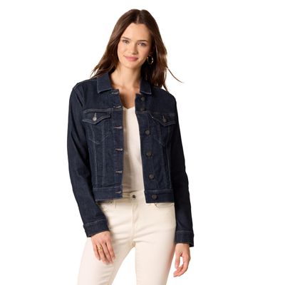 Amazon Essentials Women's Regular Fit Jean Jacket (Available in Plus Size), Rinse Wash, X-Small