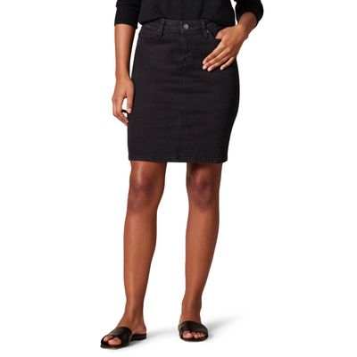 Amazon Essentials Women's Classic 5-Pocket Denim Skirt, Black Wash, 20