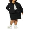 Amazon Essentials Women's Regular Fit Jean Jacket (Available in Plus Size), Black Wash, 2X view 3