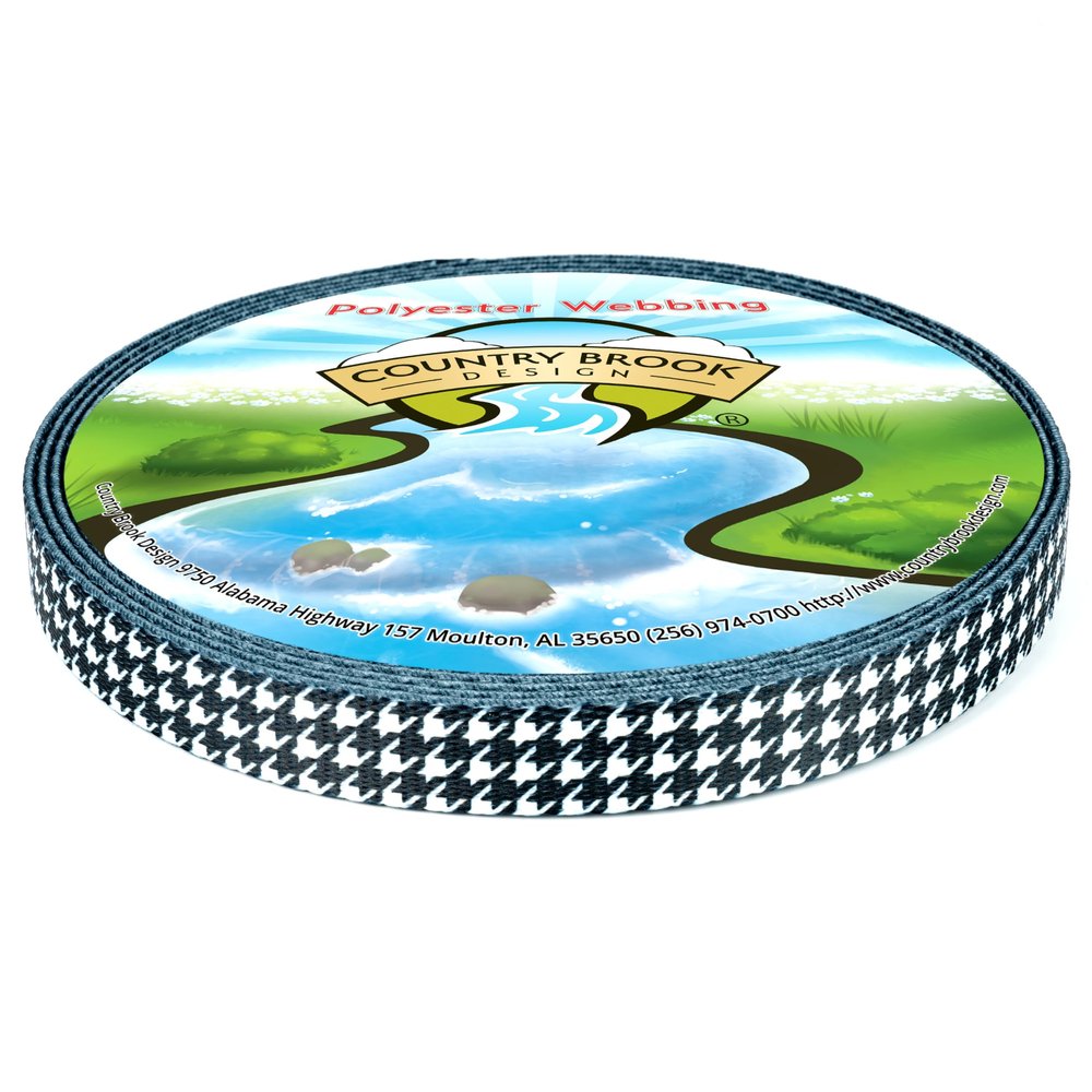 Country Brook Design - Houndstooth Photo Quality Polyester (5/8 Inch, 20 Yards)