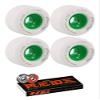 Blood Orange 70mm Liam Morgan Pro Series White/Green Skateboard Wheels - 80a with Bones Bearings - 8mm Bones Reds Precision Skate Rated Skateboard Bearings (8) Pack - Bundle of 2 Items view 1