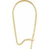 14K White Gold 19.3x11 mm Kidney Ear Wire (14K Yellow-Gold) view 2