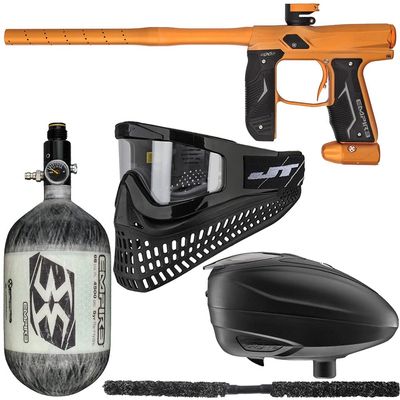 Action Village Empire Axe 2.0 Ultimate Paintball Gun Package Kit (Dust Orange/Dust Orange, Tank Size: 68/4500)