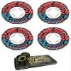 53mm Santa Cruz Skateboards Slime Balls Vomit Mini II White / Red / Blue Skateboard Wheels - 97a with Viper Strike 8mm Precision ABEC 7 Skateboard Bearings - Bundle of 2 items view 1