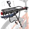 West Blaze Rear Bike Rack - Bike Rack for Back of Bike - Adjustable Bike Cargo Rack for Carrying Luggage and Panniers - Bicycle Rear Rack with Fender, Reflector and Bottle Holder, Black view 1
