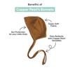 Copper Pearl Baby Bonnets (Asher) view 2