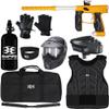 Action Village Empire Axe 2.0 Protector Level 3 Paintball Gun Package Kit (Dust Gold/Dust Silver, Glove Size: Large/X-Large)