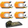 52mm Enjoi Skateboards Box Panda White / Orange Skateboard Wheels - 99a with Viper Strike 8mm Precision ABEC 7 Skateboard Bearings - Bundle of 2 items view 1
