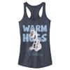 Disney Junior's Frozen Warm Hug Holiday Slim Fit, Scoop Hem Racerback Tank, Indigo, Medium view 1