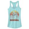Disney Junior's Lilo Rock and ROLL Stitch Slim Fit, Scoop Hem Racerback Tank, Cancun, Medium view 1
