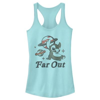 Disney womens Far Out Stitch T Shirt, Cancun, Large US