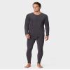32 Degrees Mens Heat Performance Thermal Heavyweight Baselayer Crewneck Long Sleeve Fleece Top, Stingray, Small view 2