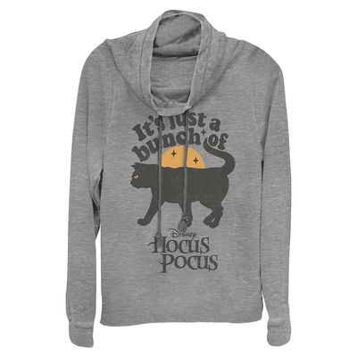 Disney Hocus Pocus Thackery Binx It's Just A Bunch of Cowl Neck Gray Heather