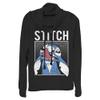 Disney Junior's Lilo Savage Stitch Women's Long Sleeve Cowl Neck Pullover, Black, X-Large view 1