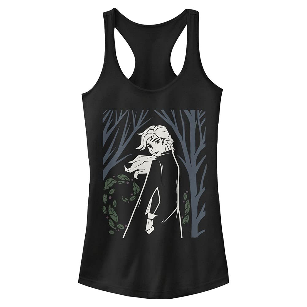 Disney Frozen 2 Elsa Forest Abstract Poster Juniors Racerback Tank