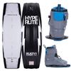 Hyperlite Rusty Pro Mens Wakeboard 140 W/Session Bindings White/Black (7-10.5)