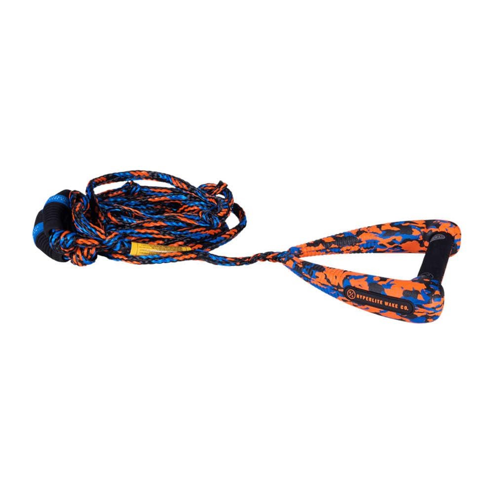 Hyperlite ARC Surf Rope W/Handle Wakesurf Rope/Handle Combo Orange/Blue 25ft
