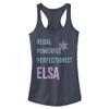 Disney Junior's Frozen List Elsa Slim Fit, Scoop Hem Racerback Tank, Indigo, Large view 1